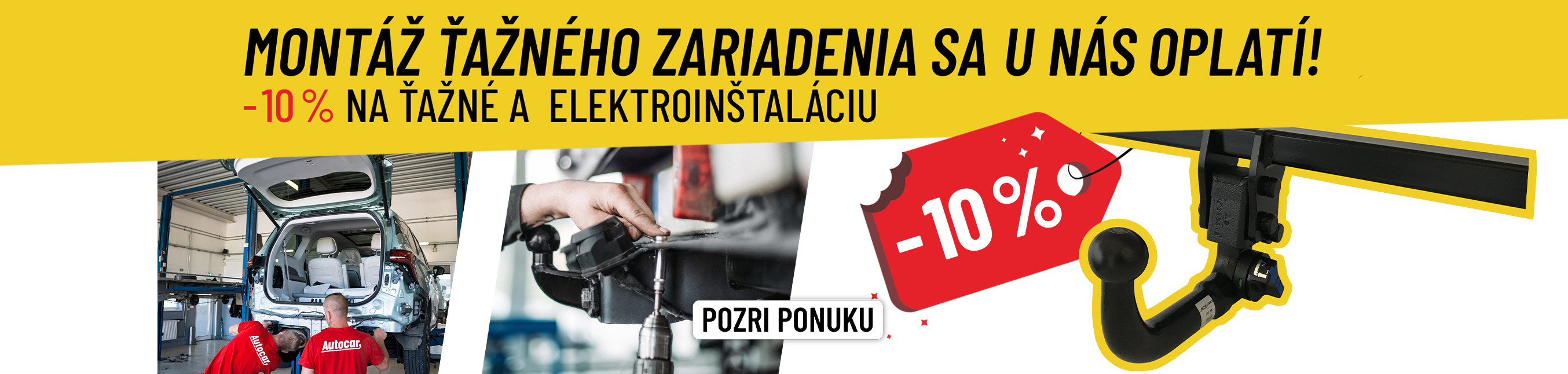 montáž ťažného 